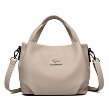 Load image into Gallery viewer, Women's High-Capacity Lychee Texture Tote Bag – Composite Cowhide Shoulder Bag