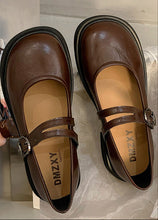 Load image into Gallery viewer, Retro Round Toe Chunky Heel Shoes