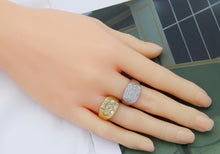 Load image into Gallery viewer, CZ David Star On Hexagon Signet Ring, Sku#X337C