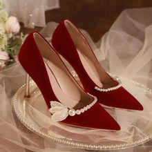 Load image into Gallery viewer, Women's Mary Jane Stiletto Heels | Open-Toe Crossover Strap Formal Shoes