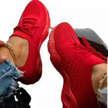 Load image into Gallery viewer, Women's Platform Sneakers | Breathable Flying Knit Lace-Up Walking Shoes