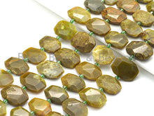 Load image into Gallery viewer, High Quality Natural Yellow Green Opal Rectangle Faceted Beads, Natural Yellow Green Opal beads, 16x22mm, sku#U657