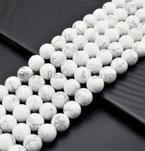 Load image into Gallery viewer, Natural Matt Round Howlite beads, sku#U398