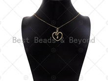 Load image into Gallery viewer, Snake Heart Shape Pendant/Charm,Cubic Zirconia Pave Snake Eye, Snake Heart Necklace Bracelet Charm Pendant,25x30mm, Sku#L469