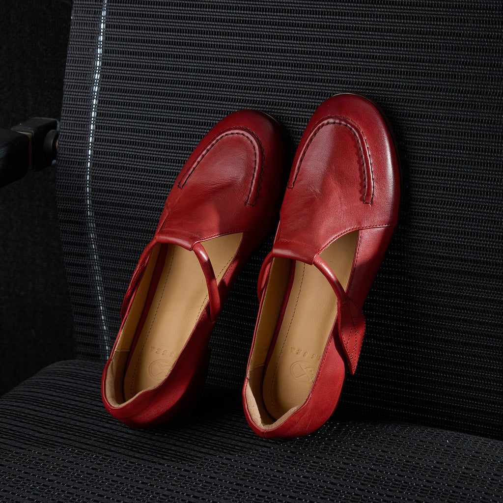 Full Grain Leather Mary Jane Flats