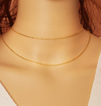 Load image into Gallery viewer, Dainty Oval Rolo link Gold unfinished chain by yard,sku# LX164