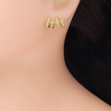 Load image into Gallery viewer, Gold Silver Claw Earrings, Sku#A243