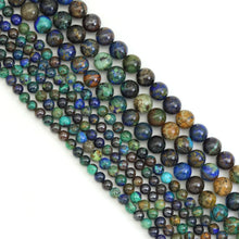 Load image into Gallery viewer, Genuine Azurite Round Smooth Beads, Sku#U1946
