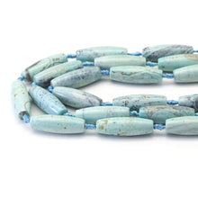 Load image into Gallery viewer, Planet Blue Barrel Shape Tibetan Agate Beads, 14x40mm Focal Beads, Sku#U1631