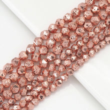 Load image into Gallery viewer, Diamond Cut Rose Gold Lava Beads, Sku#S154