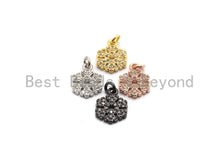Load image into Gallery viewer, CZ Micro Pave Snowflake Pendant/Charm, Cubic Zirconia Pendant, 10x13mm,sku#F649