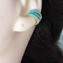 Load image into Gallery viewer, Colorful CZ Round Ear Cuff, Sku#B355