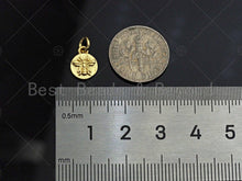 Load image into Gallery viewer, Gold Embossment Insect On Round Coin Charms, Dainty Charms