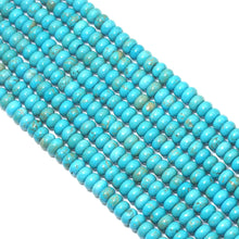 Load image into Gallery viewer, Smooth Rondelle Blue Turquoise Beads, 4x6mm/5x8mm, Sku#U1592