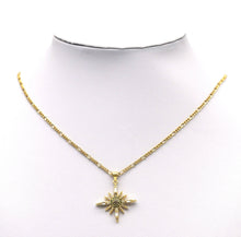 Load image into Gallery viewer, Gold Green CZ North Star Charm, Sku#LK661