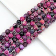 Load image into Gallery viewer, orange Pink Fire Agate Round Smooth Beads, Sku#U1778