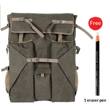 Load image into Gallery viewer, Large Canvas Art Drawing Backpack – Oxford Cloth Artist Bag | Extra Thick, 4K Black