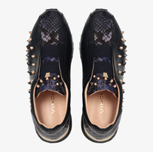 Load image into Gallery viewer, The Infanta Navy Spike Leather Women Sneaker Limited Edition