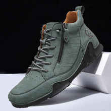 Load image into Gallery viewer, Men's Casual Microfiber Leather Lace-Up Sneakers | Plus Size Athletic Shoes