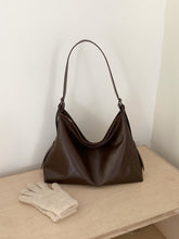 Load image into Gallery viewer, Women's PU Leather Bucket Tote Bag – Large Capacity Shoulder Bag | Coffee &amp; Black