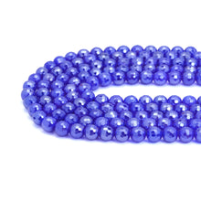 Load image into Gallery viewer, Mystic Plated Faceted Blue Agate beads, u363