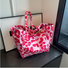 Load image into Gallery viewer, Women's High-Capacity Canvas Shoulder Bag - Stylish Bucket Tote with Multiple Pockets