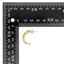 Load image into Gallery viewer, Colorful CZ Gold Arc Stud Earrings, Sku#A136