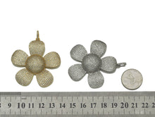 Load image into Gallery viewer, Large Gold Silver Flower Charm, Sku#ML53