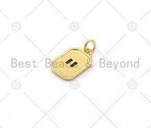 Load image into Gallery viewer, Big Green CZ on Colorful Enamel Rectangle Shape Pendant,18K Gold Filled CZ Micro Pave Pendant,Enamel Jewelry,10x16mm,Sku#LK405