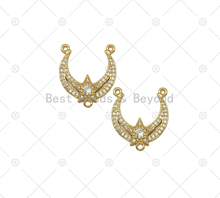 Load image into Gallery viewer, CZ Cresent Moon Charm, Sku#LK549