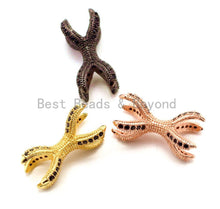 Load image into Gallery viewer, Black CZ Micro Pave Eagle Claw Connector Beads, Game Of Thrones Jewelry, Bracelet Charm, Dragon claw, 10x24mm, sku#G162