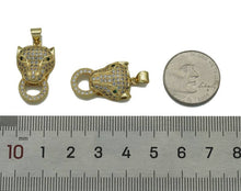 Load image into Gallery viewer, CZ Gold Leopard Head Charm, Sku#LX133