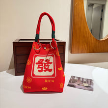 Load image into Gallery viewer, Women's Knitted Tote Bag - Large Capacity Magnetic Closure Bucket Bag