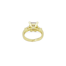 Load image into Gallery viewer, Gold Silver Clear Square CZ Adjustable Ring, Sku#A112