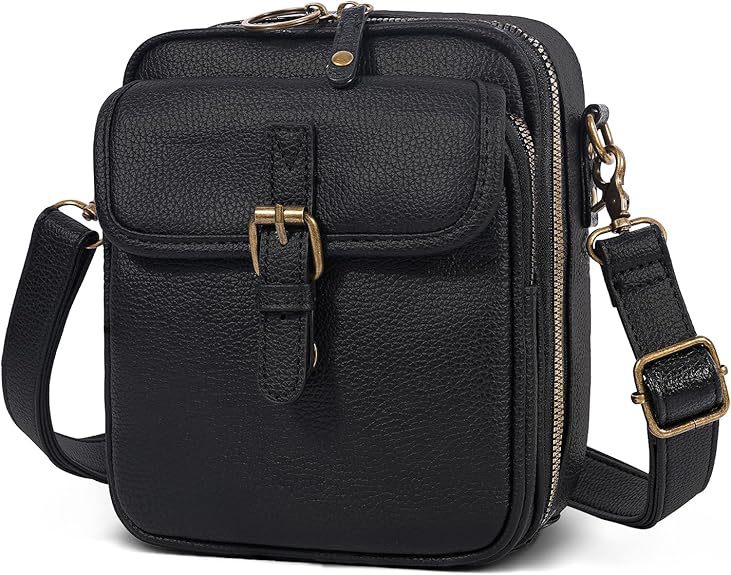 Women's Crossbody Phone Bag - Compact Messenger Shoulder Bag with Multiple Compartments