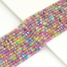 Load image into Gallery viewer, 2x4mm Rondelle Smooth Colorful Agate beads, Sku#U1952c