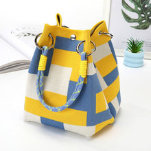 Load image into Gallery viewer, Women's Knitted Tote Bag - Large Capacity Magnetic Closure Bucket Bag