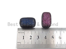 Load image into Gallery viewer, Large Colorful CZ Micro Pave Block Rectangle Beads, Sku#X146