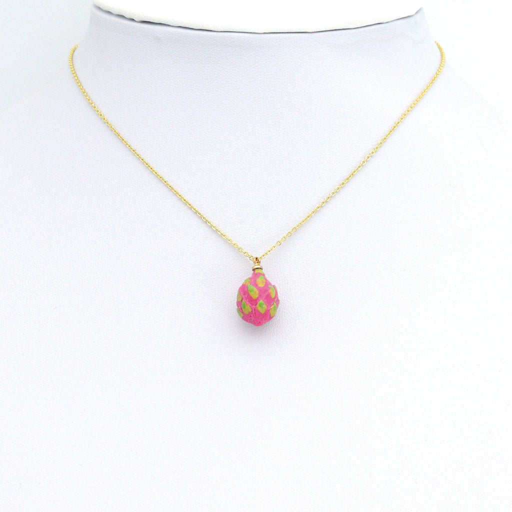 Cute Enamel Dragon Fruit Charm Pendant,Sku#LK1239