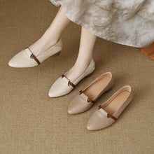 Load image into Gallery viewer, Women's French-Style Suede Low-Heel Pointed Toe Shoes - Elegant Casual Sheepskin Flats