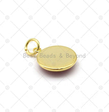Load image into Gallery viewer, Enamel Colorful Evil Eye on Coin Shape Pendant, 18K Gold Filled Evil Eye Charm, Necklace Bracelet Charm Pendant,Sku#JL60