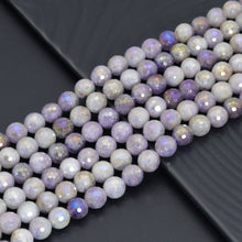 Load image into Gallery viewer, Mystic Lavender Jade Round Faceted Beads, Sku#U2215