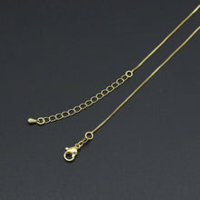Load image into Gallery viewer, 0.8mm/1mm Thin Gold Finished Box Chain Necklace, sku#JD07