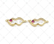 Load image into Gallery viewer, CZ  Lip Connector, Sku#LK529