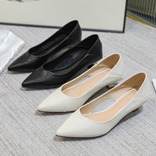 Load image into Gallery viewer, Women's Black Pointed Toe Pumps - Professional Work Heels with 5cm Stiletto