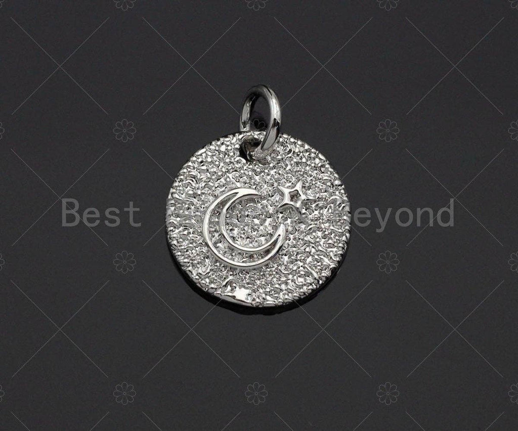 Cresent Moon Star Coin charm, sku#L297