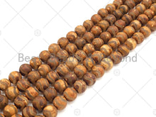 Load image into Gallery viewer, Natural Tibetan Brown Double Wavy Line Agate  Beads, Dzi Eye Agate Beads, 6mm/8mm/10mm Round Smooth Agate,15.5" Full Strand, Sku#U1105