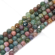Load image into Gallery viewer, Genuine Indian Agate Round Faceted Beads, 6mm/8mm/10mm/12mm, Sku#UA307