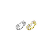 Load image into Gallery viewer, Gold Silver String Hearts Criss Cross Adjustable Ring, Sku#A174