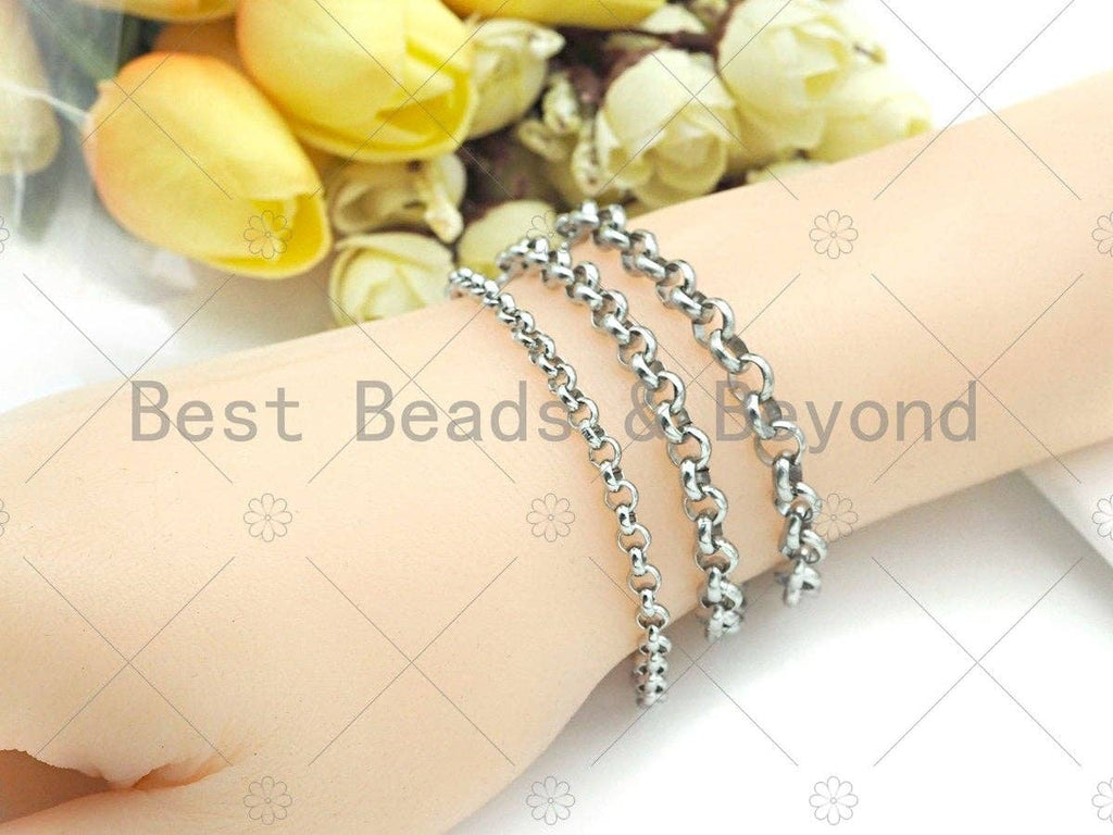High Quality 4mm/5mm/6mm Stainless Steel Rolo Chain by Yard,